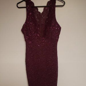 Beautiful deep purple sparkle formal dress